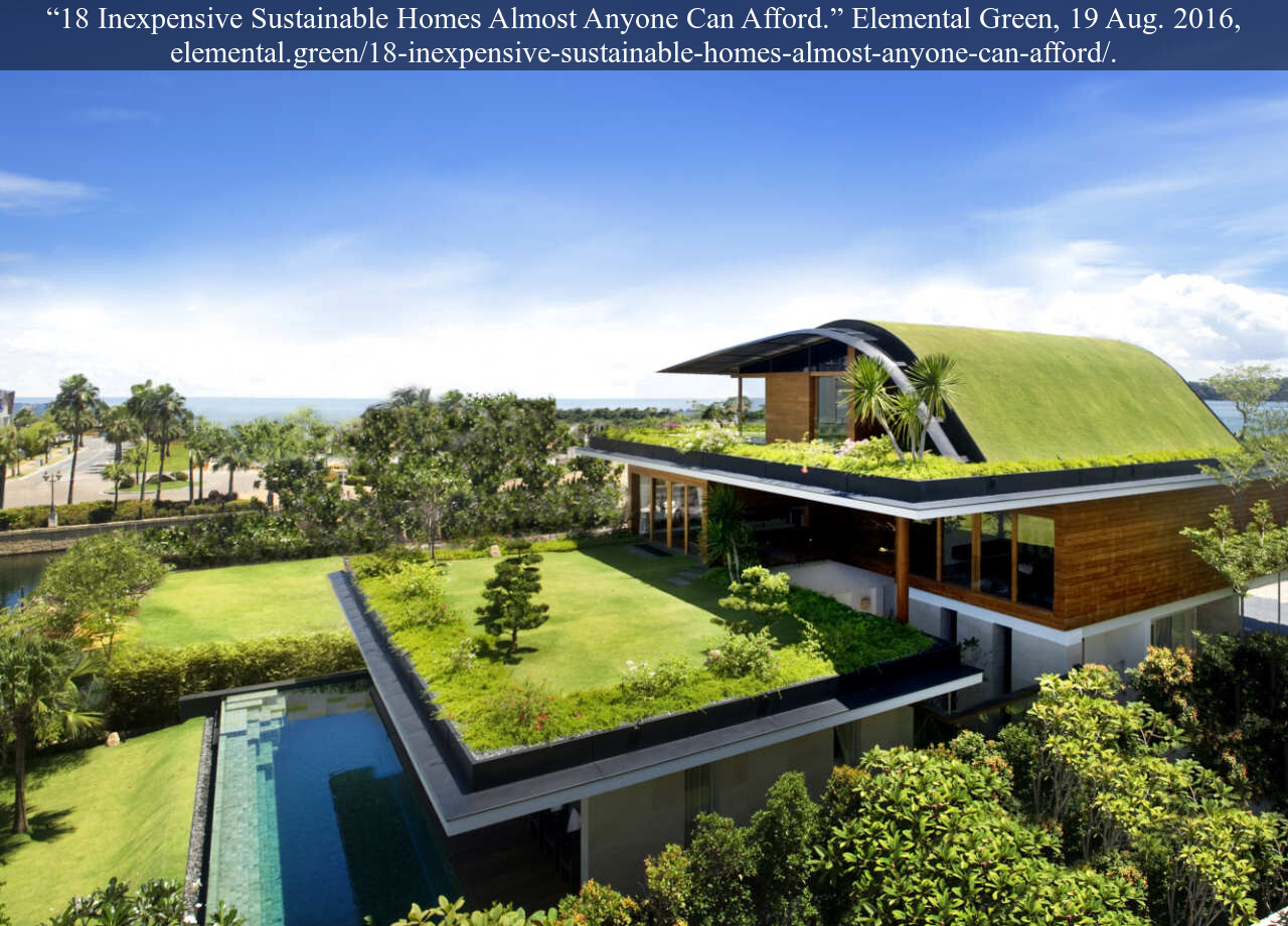 home with green roof